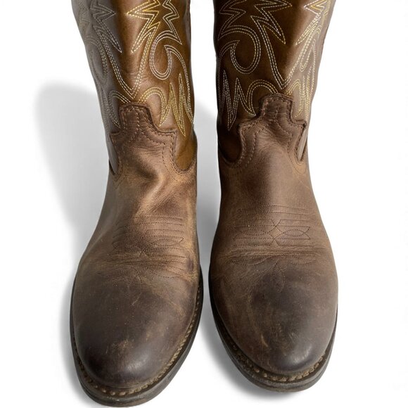 Laredo Leather Embroidered Boots Western Cowboy Biker Work Men's 10.5 - Picture 4 of 14